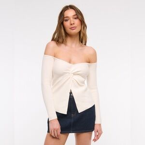 NWT A&F Off-The-Shoulder Twist Sweater Top